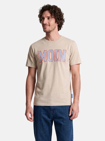 salzhaut T-Shirt 'Diek - Moin' in Beige: Vorderseite