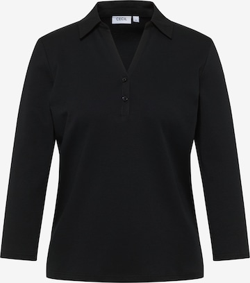 CECIL Poloshirt in Schwarz: Vorderseite