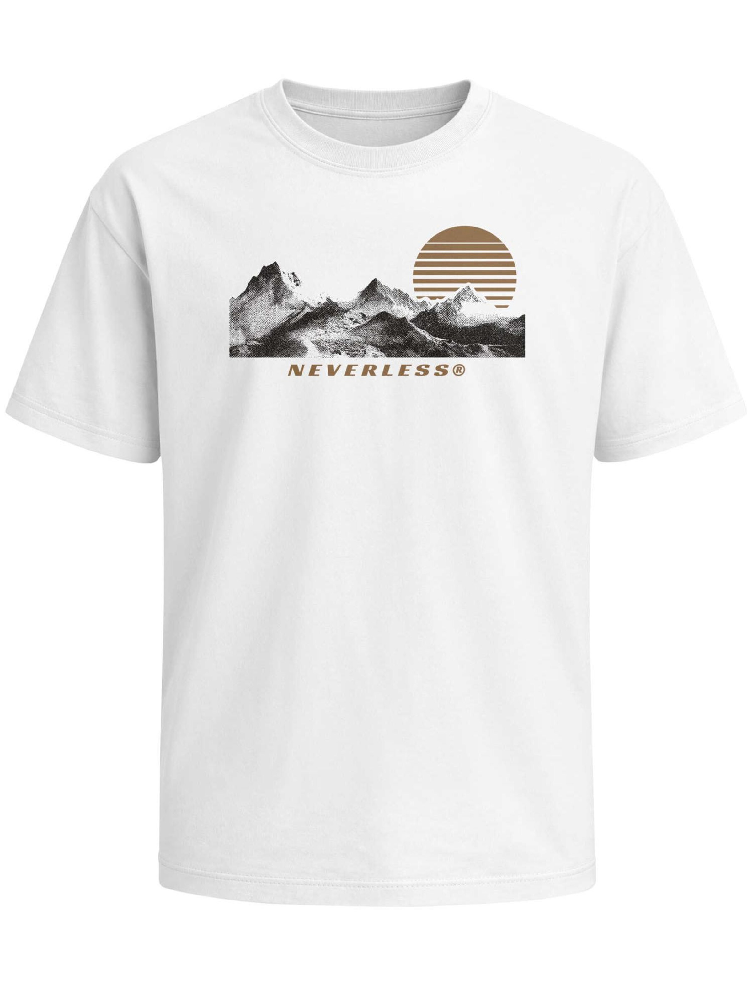 Neverless Shirt 'Berge' in White: front