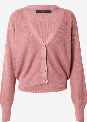 VERO MODA Knit Cardigan 'NEW LEXSUN' in Pink: front