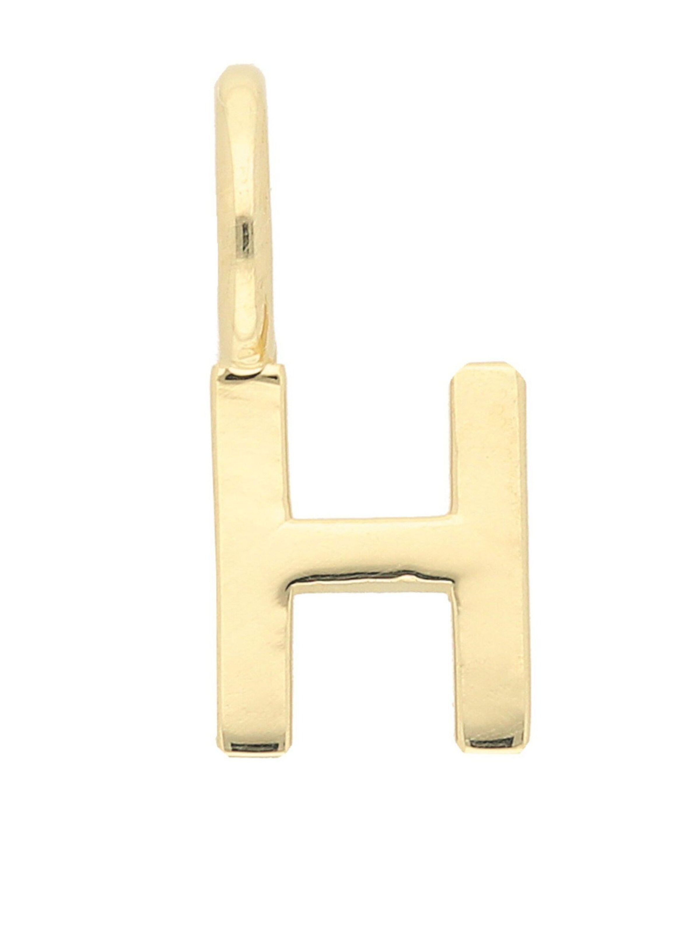 Adelia´s Anhänger "H" in Gold: Vorderseite