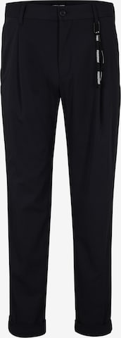 STRELLSON Regular Pleat-Front Pants 'Louis' in Blue: front