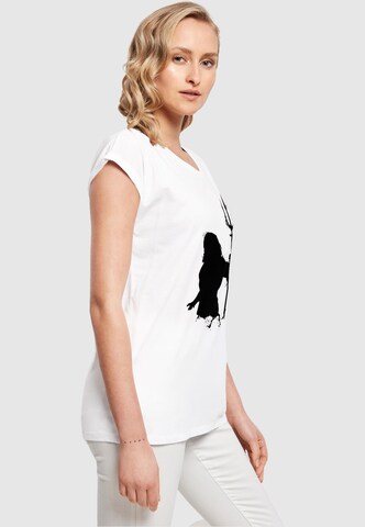 ABSOLUTE CULT T-Shirt 'Aquaman - Mono Silhouette' in Weiß