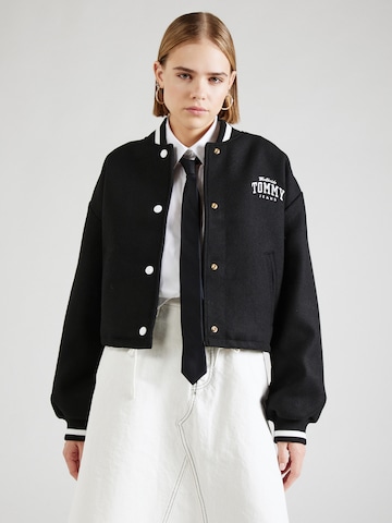 Tommy Jeans Overgangsjakke 'Varsity' i sort: forside