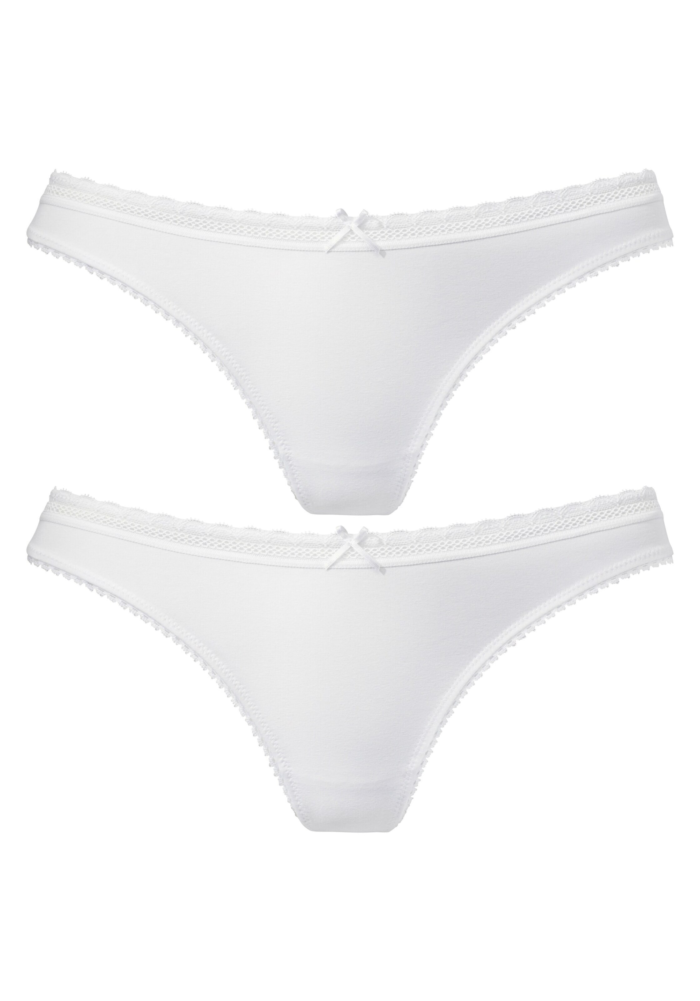 VIVANCE Thong in White: front