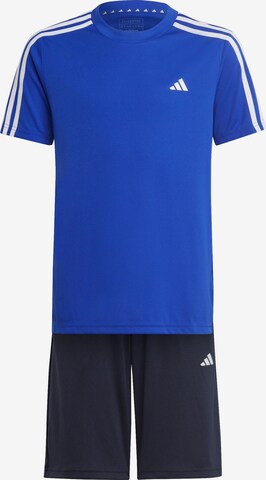 ADIDAS SPORTSWEAR Tracksuit 'Train Essentials Aeroready 3-Stripes -Fit' in Blue: front