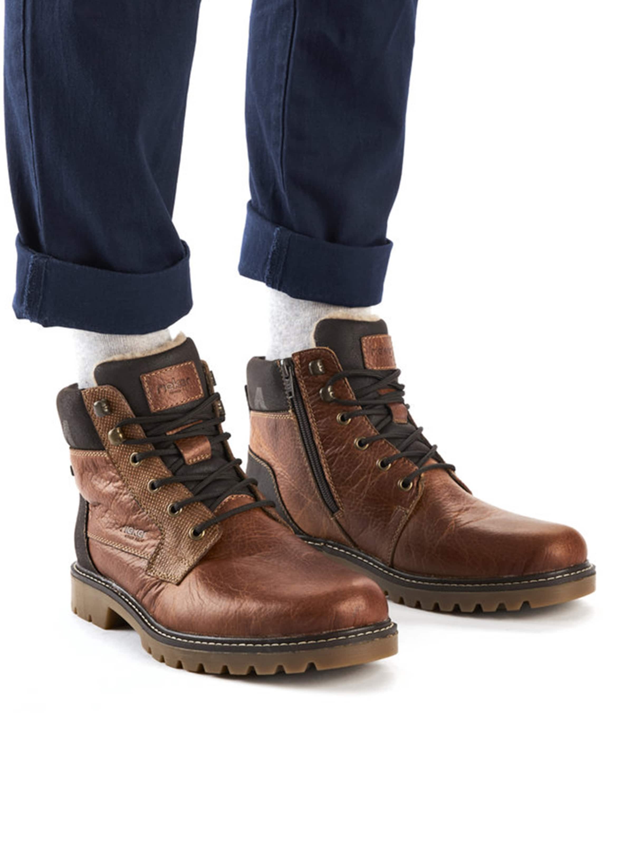 Rieker Μπότες με κορδόνια σε καφέ: μπροστά