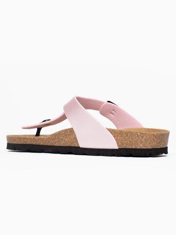 Bayton T-bar sandals in Pink