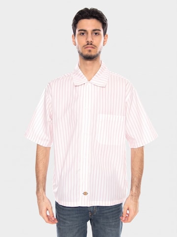 Comfort fit Camicia 'Venedocia Stripe Shirt White Stripe' di DICKIES in bianco