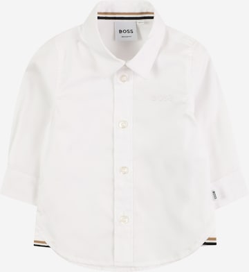 BOSS Kidswear - Ajuste regular Camisa en blanco: frente