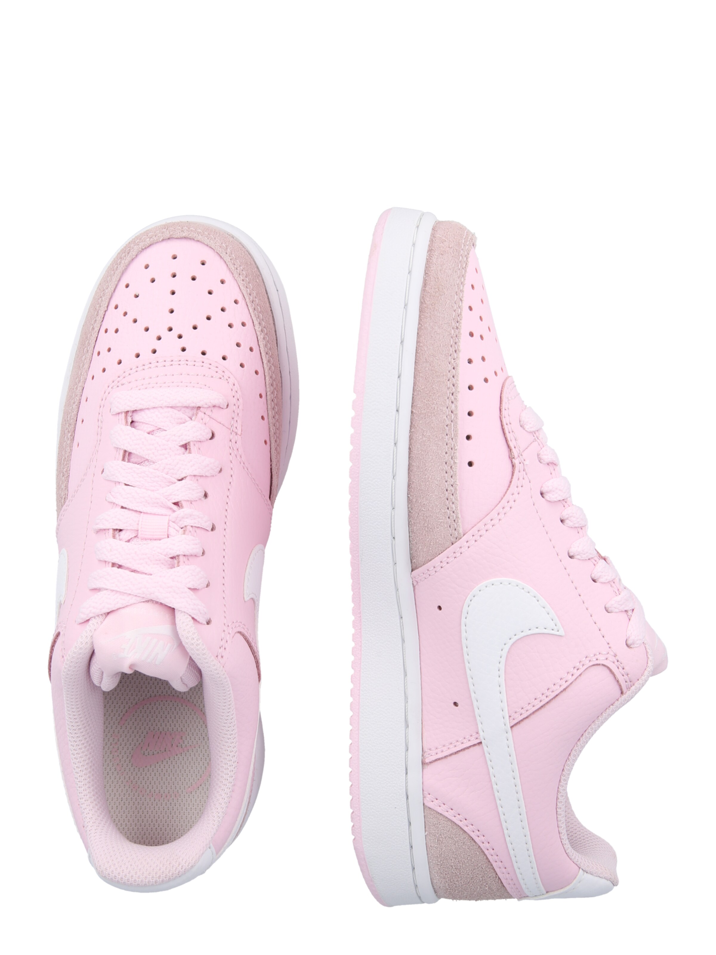 rozā Nike Sportswear Zemie brīvā laika apavi 'COURT VISION'