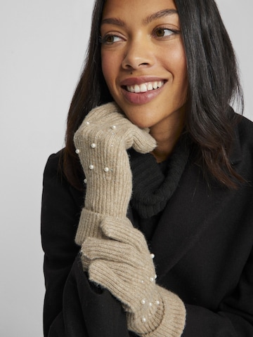 VILA - Guantes con dedos en beige
