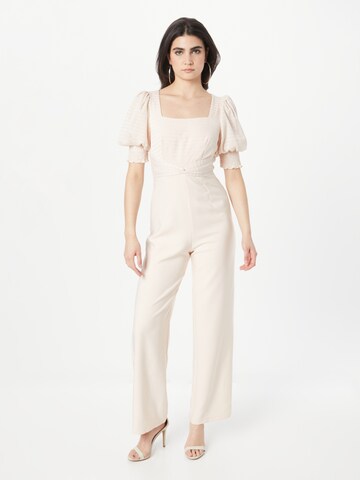 Little Mistress Jumpsuit in Beige: predná strana