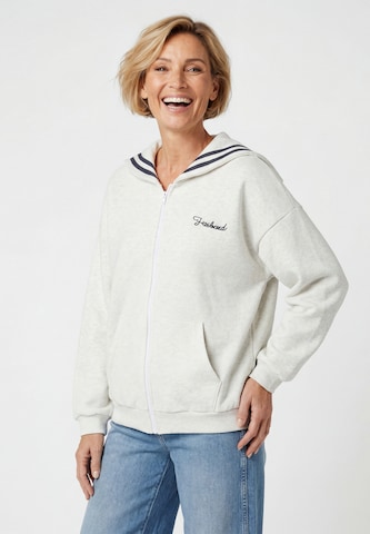 usha BLUE LABEL - Casaco em moletão em branco: frente
