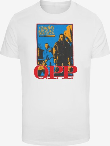 T-Shirt 'Naughty By Nature - OPP' Merchcode en blanc : devant