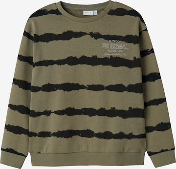 NAME IT Sweatshirt 'NKMOLU' in Groen: voorkant