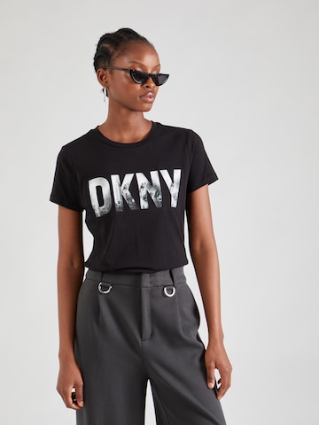 juoda DKNY Marškinėliai 'SKYLINE': priekis