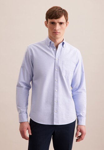 SEIDENSTICKER Regular fit Button Up Shirt 'Smart Casual' in Blue: front