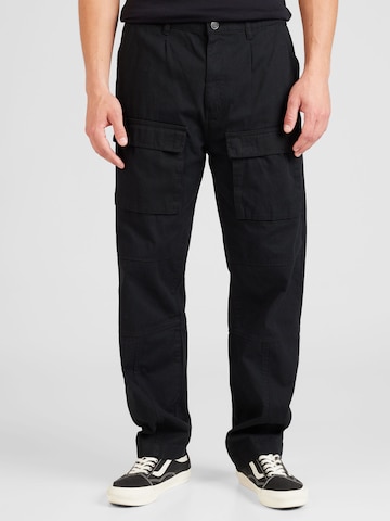 Regular Pantalon cargo Denim Project en noir : devant