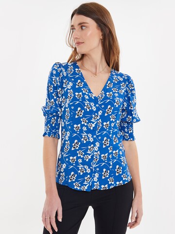 Threadbare Blouse 'Sand' in Blue: front