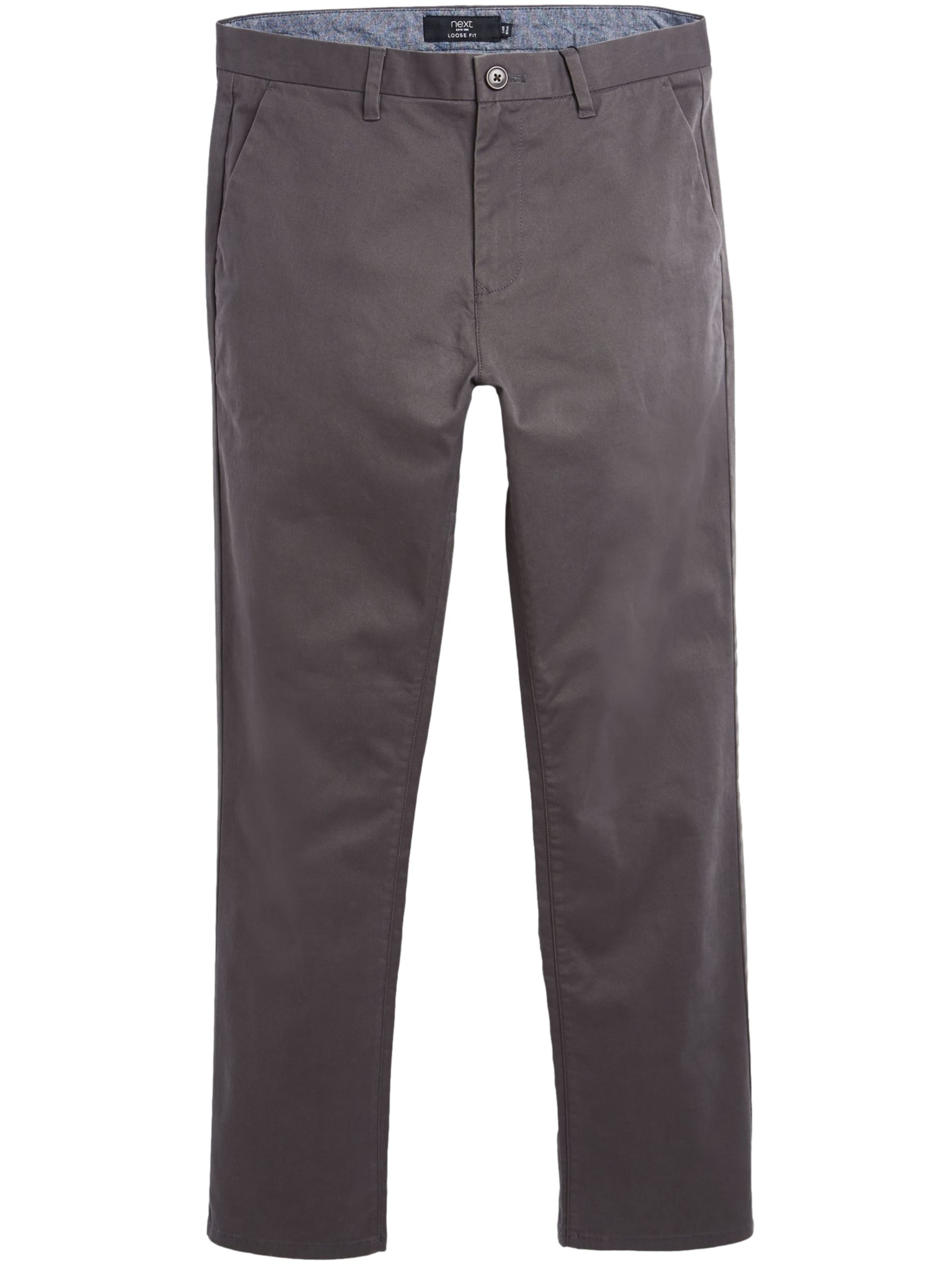 Next Loosefit Παντελόνι τσίνο σε γκρι: μπροστά