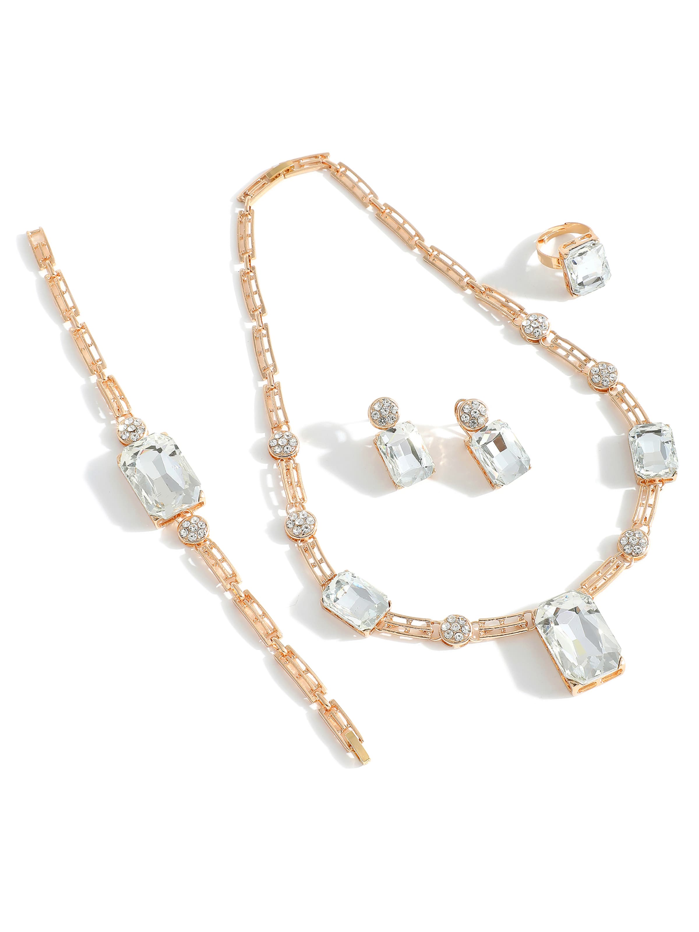 SOHI Sieraden set 'Sejan' in Goud: voorkant