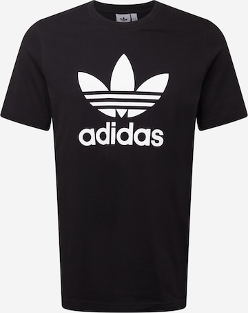 ADIDAS ORIGINALS Shirt 'Adicolor Classics Trefoil' in Zwart: voorkant