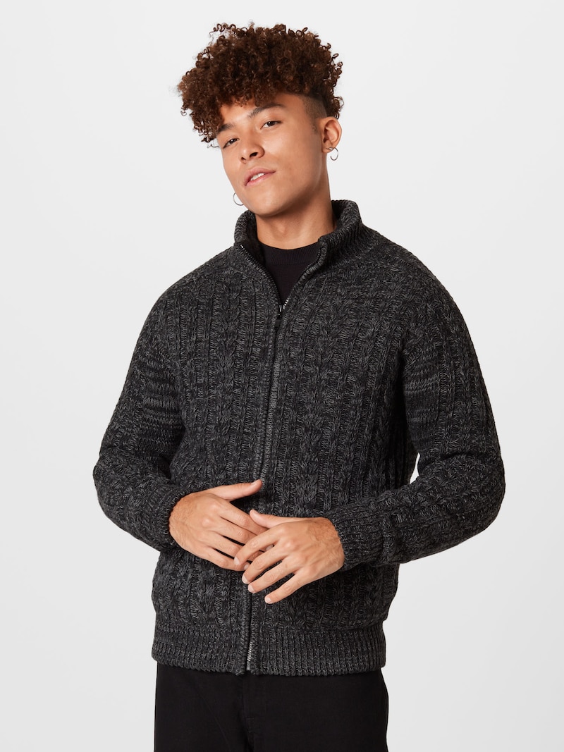 Sweaters & Cardigans BLEND Knit cardigan Mottled Black