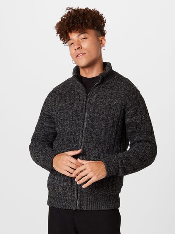 BLEND Knit Cardigan in Black: front