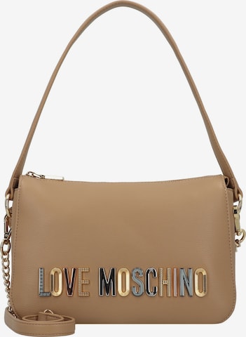 Sac bandoulière Love Moschino en marron : devant