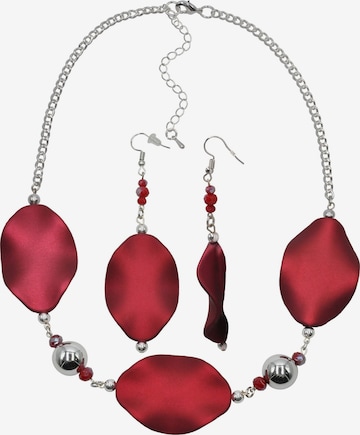 Parure de bijoux Steuer en rouge : devant