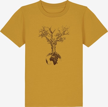 Life-Tree Shirt 'Weltenbaum' in Brown: front