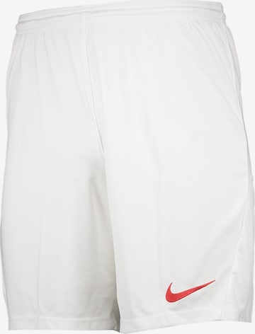 NIKE Regular Workout Pants 'Dry Park III' in White: front
