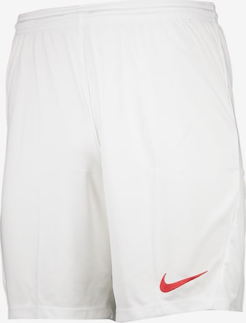 NIKE Regular Workout Pants 'Park III' in White: front