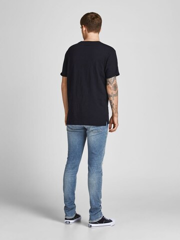 JACK & JONES Skinny Kavbojke 'Tim' | modra barva