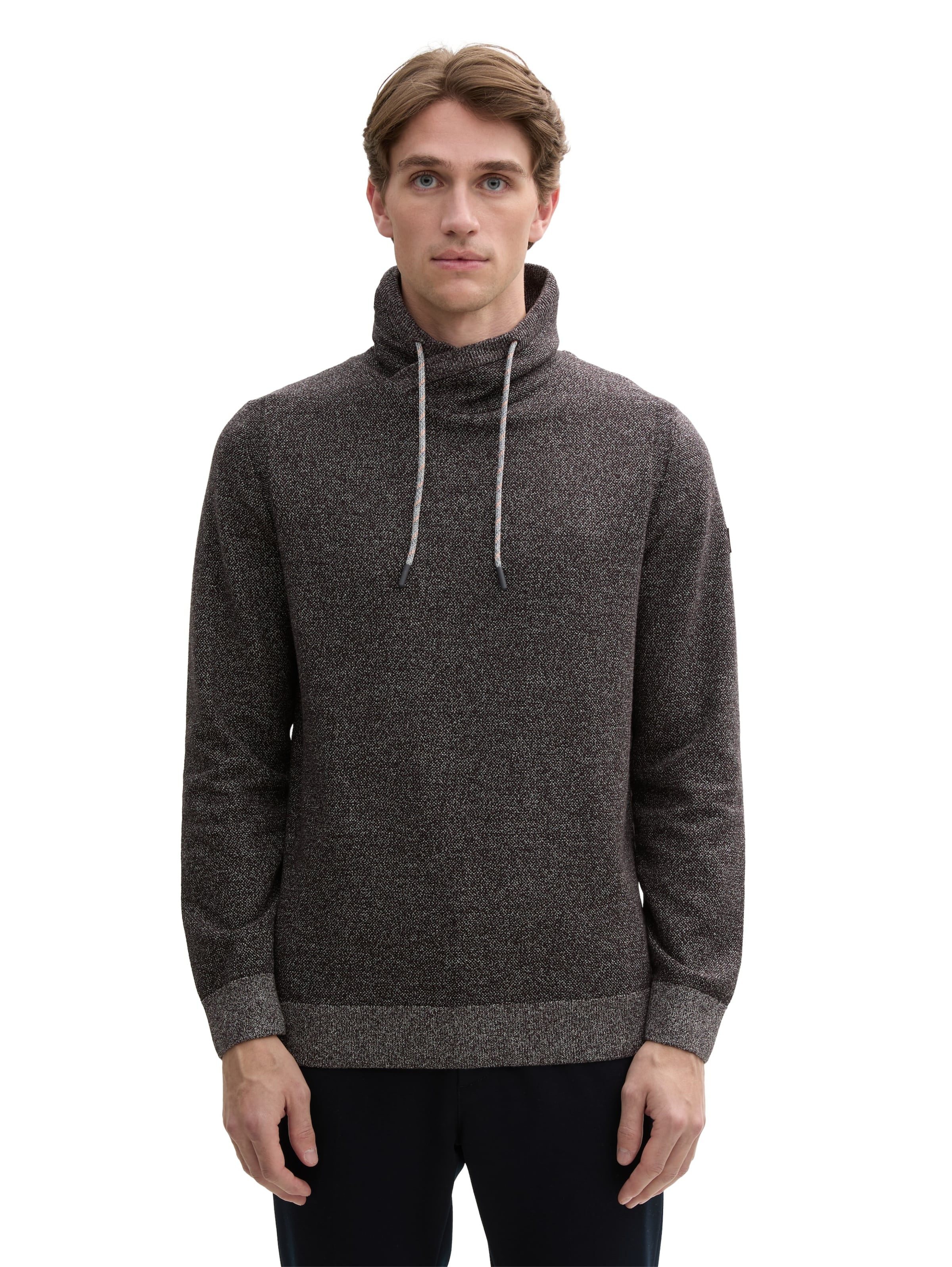 TOM TAILOR Sweater in Black: front