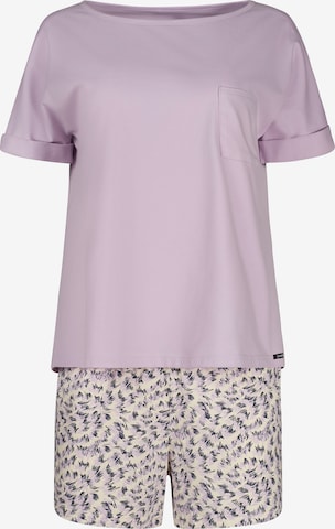 Skiny - Pijama de pantalón corto en lila: frente