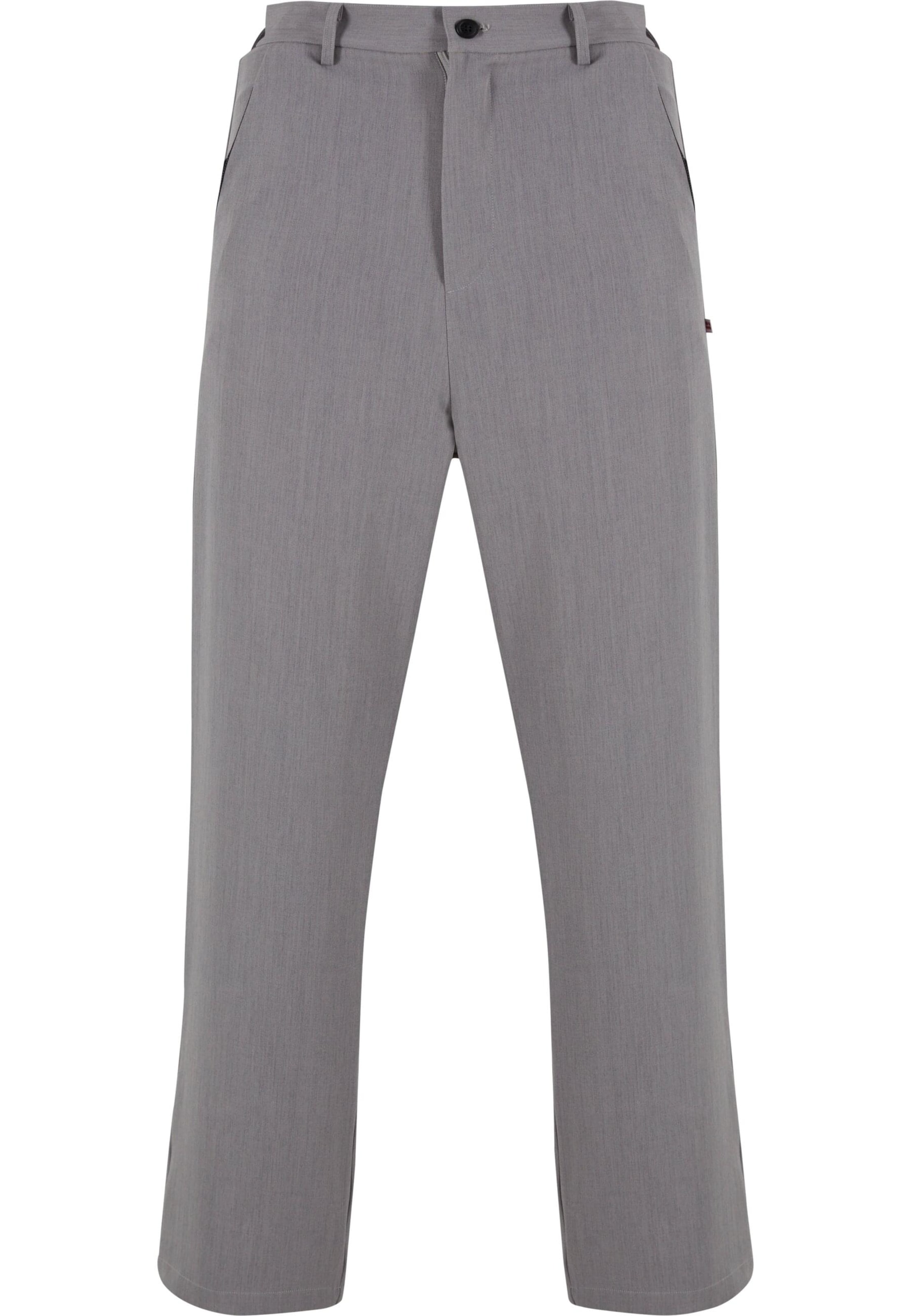 Another Cotton Lab - Loosefit Pantalón chino en gris: frente
