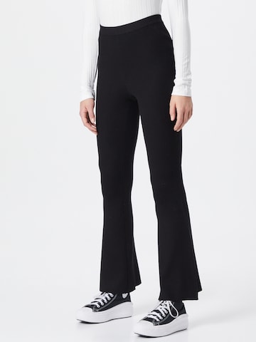 Urban Classics Flared Pants in Black: front