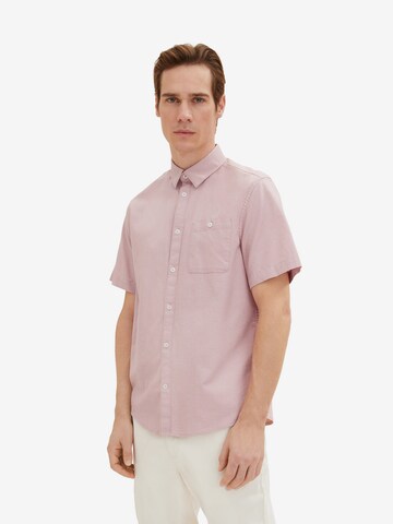 TOM TAILOR - Regular Fit Camisa em rosa: frente