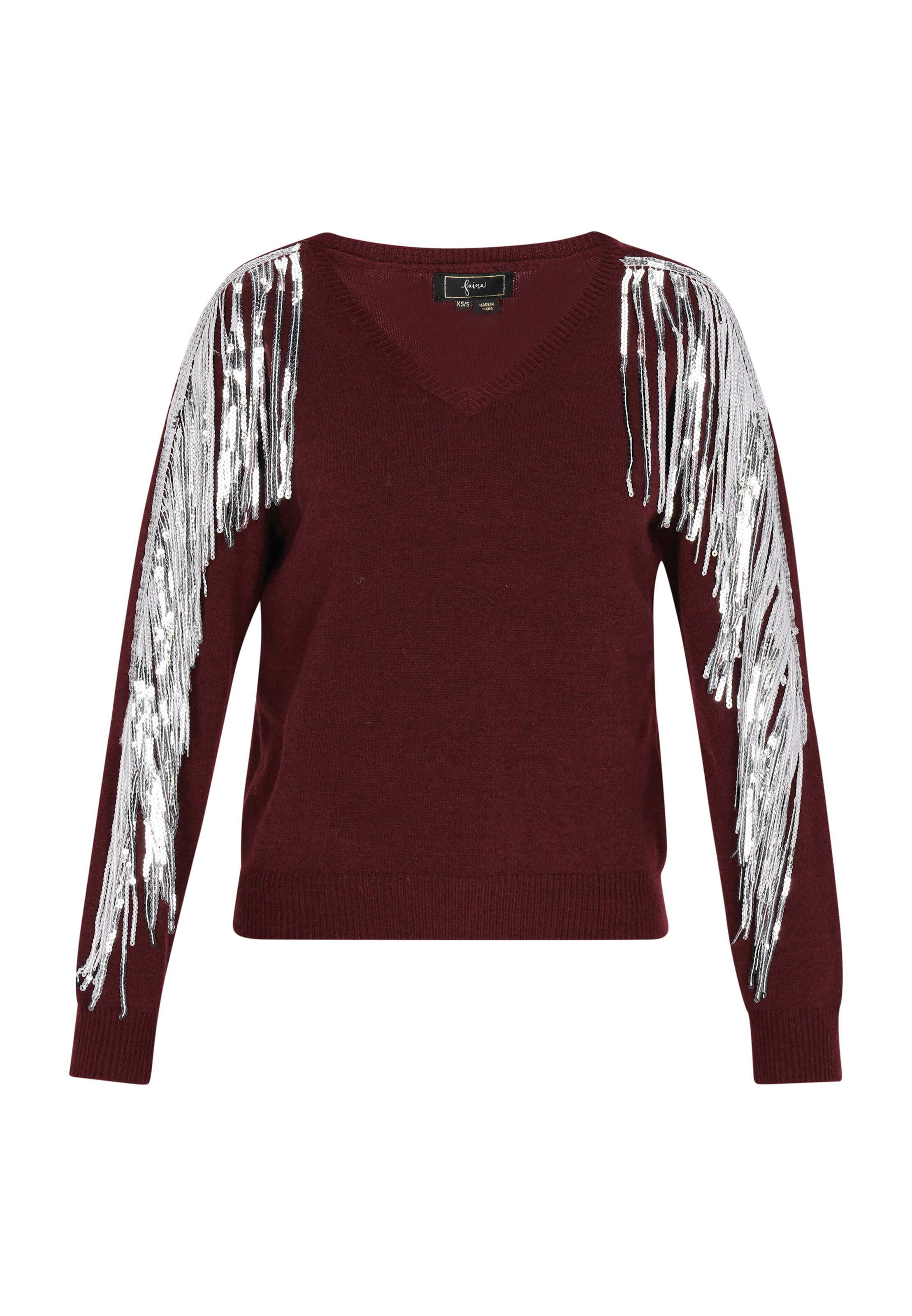 faina Пуловер в лилав: отпред