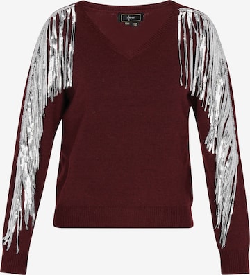 faina Sweter w kolorze fioletowy: przód