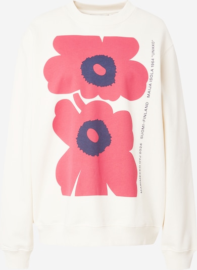 Marimekko Sweat-shirt en violet foncé / rouge vif / blanc cassé, Vue avec produit