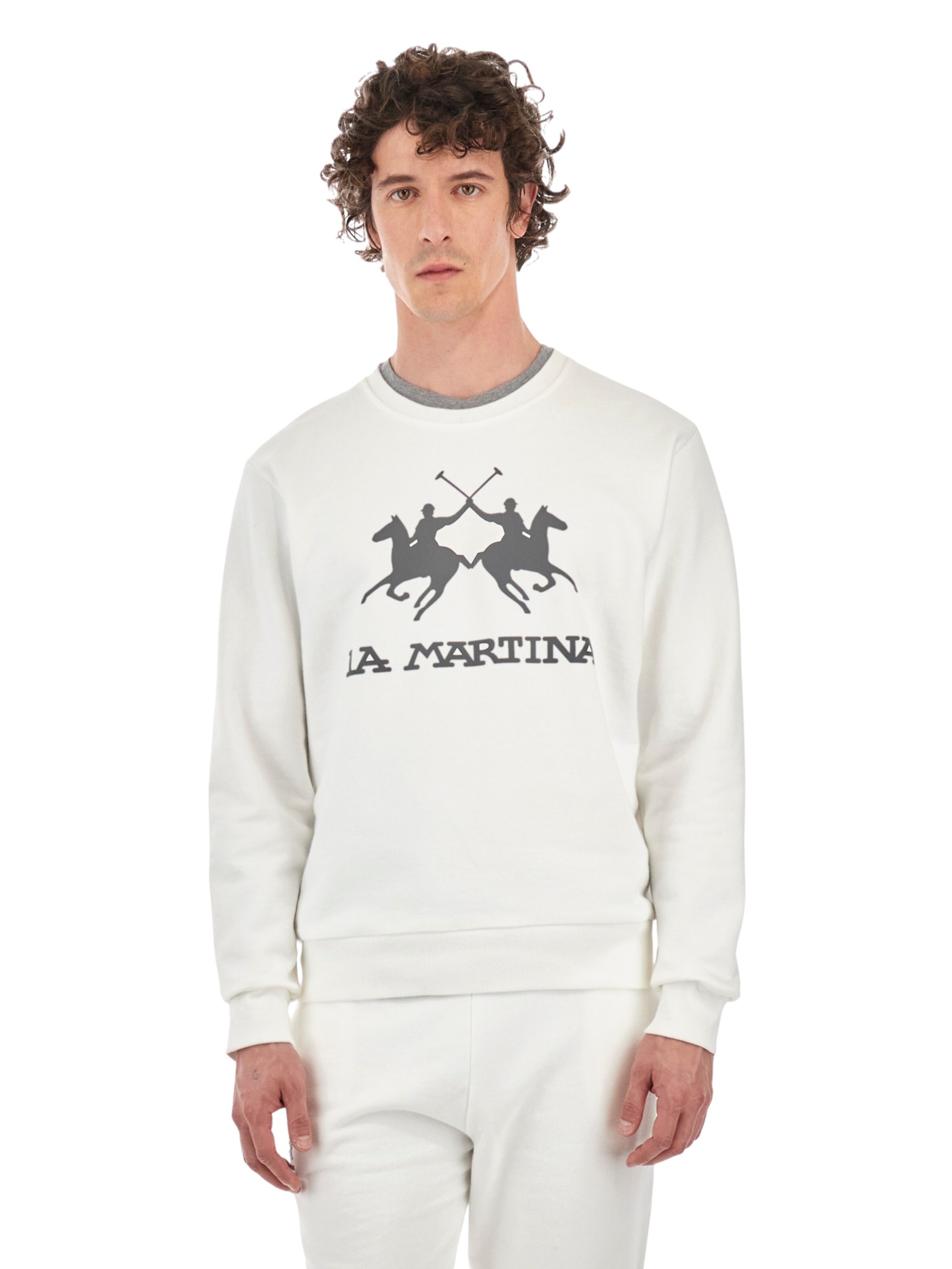 La Martina Sweatshirt in White: front
