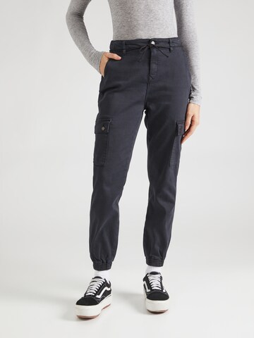 Dawn Tapered Cargo Pants 'SUNSHINE' in Black: front