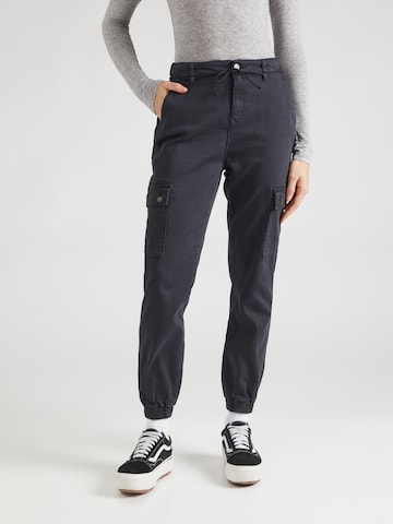 Dawn Tapered Cargo Pants 'SUNSHINE' in Black: front