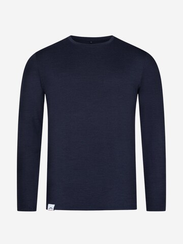 Alpenwert Shirt 'Longsleeve Herren Merino' in Blue: front