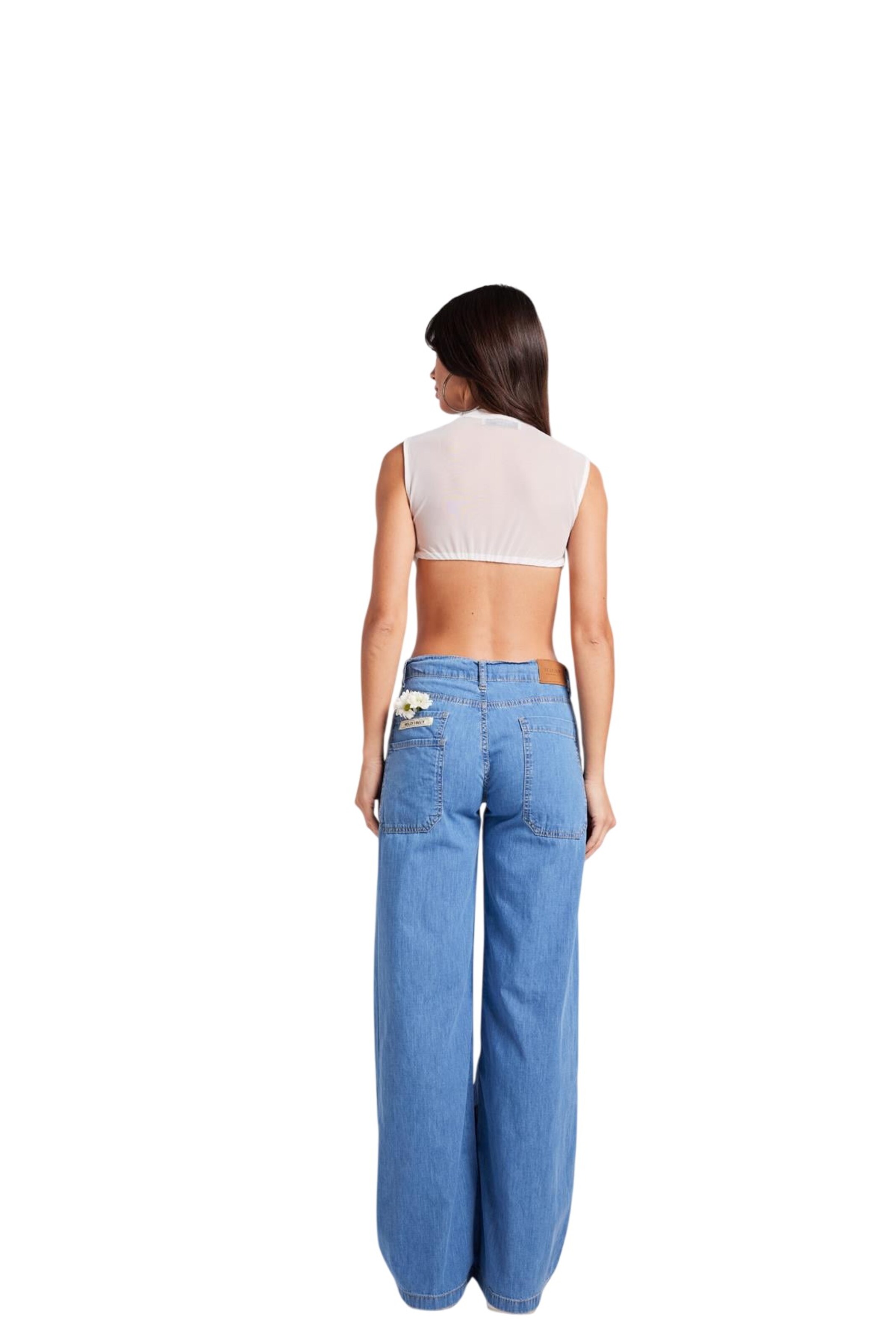 HOLLY LOLLY Wide Leg Jeans in Blau