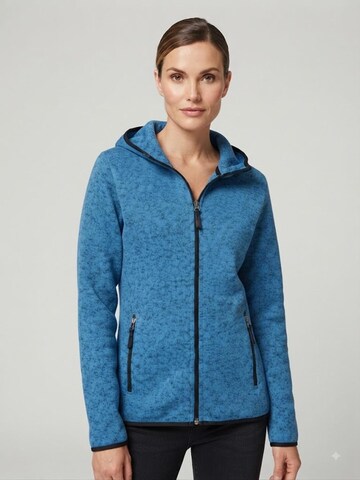 Veste en polaire 'Stedman Dames Fleece Vest met Capuchon - Knit Fleece' Stedman en bleu