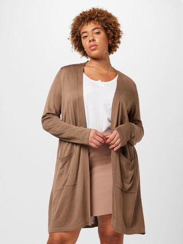 EVOKED Cardigan 'JUPITER' i brun: forside